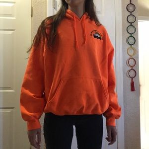 orange hoodie